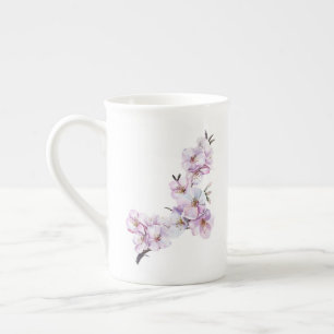 Taza De Porcelana Flores de cerezo rosa
