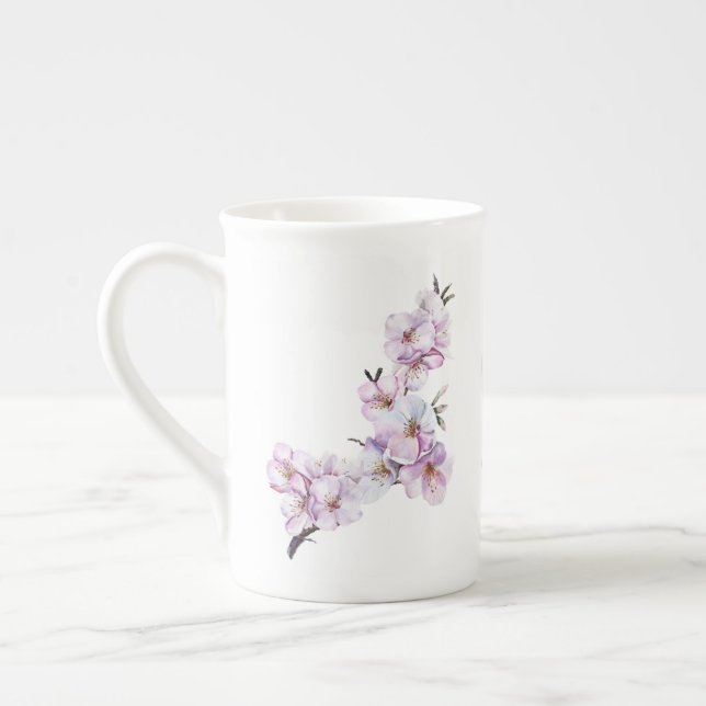 Taza De Porcelana Flores de cerezo rosadas (Izquierda)