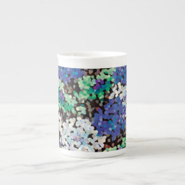 Taza De Porcelana Flores de cristal