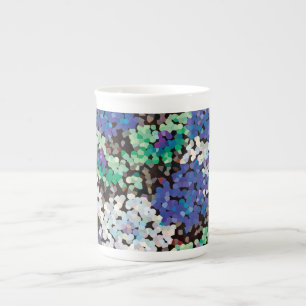 Taza De Porcelana Flores de cristal