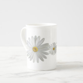 Taza De Porcelana Flores de marguerita blanca