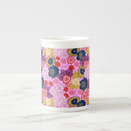 Taza De Porcelana Flores de primavera