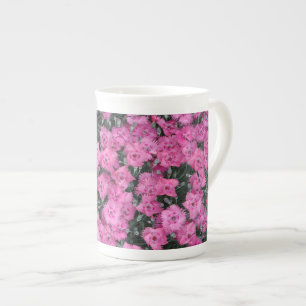 Taza De Porcelana Flores de william dulce rosa