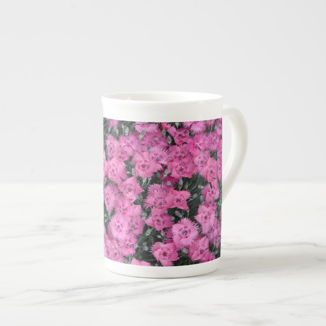 Taza De Porcelana Flores de william dulce rosa (Derecha)