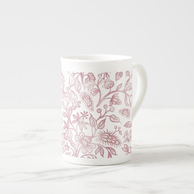 Taza De Porcelana Flores decorativas 19 (Derecha)