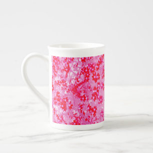 Taza De Porcelana Flores Rojas Bonitas