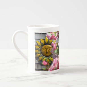 Taza De Porcelana Flores rosas y sol - Viñedo de Martha