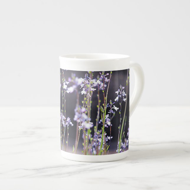 Taza De Porcelana Flores silvestres de lavanda (Derecha)