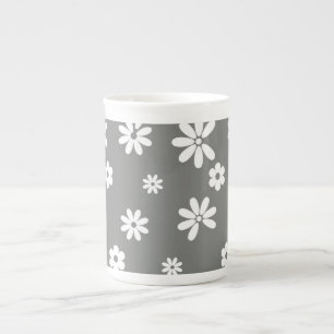 Taza De Porcelana Flores y Pétalos 2