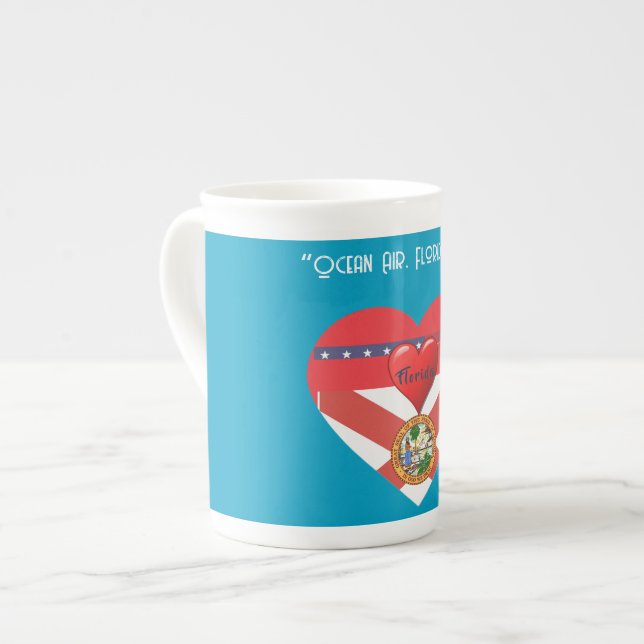 Taza De Porcelana Florida Ocean Blue Fun (Izquierda)