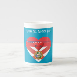 Taza De Porcelana Florida Ocean Blue Fun