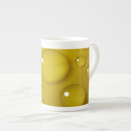 Taza De Porcelana Fondo de caída de agua amarilla