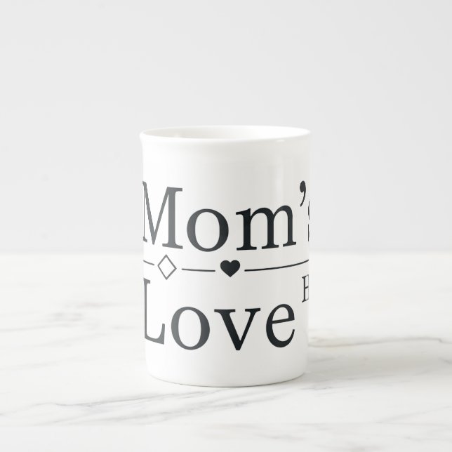 Taza De Porcelana Fórmula de amor de mamá (Frente)