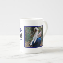 Taza De Porcelana Foto de mascota personalizada para Mamá Peluda