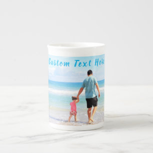 Taza De Porcelana Foto y texto personalizado - Tu propio diseño - P