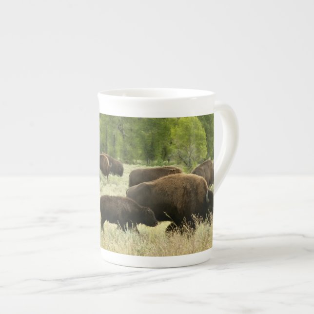 Taza De Porcelana Fotografía de animales de la naturaleza de Wyoming (Derecha)