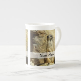 Taza De Porcelana Fotografía linda del meerkat