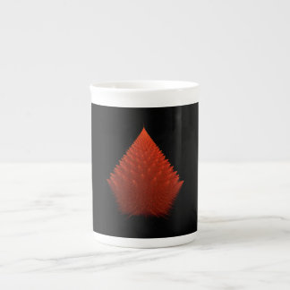 Taza De Porcelana Fractal Spiky Red "Tree" con Spikes
