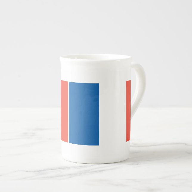 Taza de porcelana Francia estandarte (Derecha)