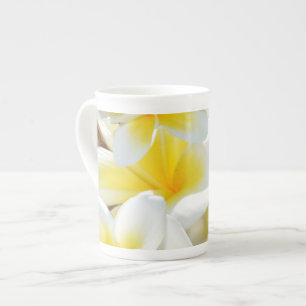 Taza De Porcelana Frangipani amarillo Bouquet