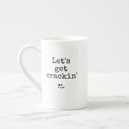 Taza De Porcelana Frases de tipografía negra vamos a ser agresivos