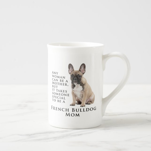 Taza De Porcelana Frenchie Mom Bone China Mug (Derecha)