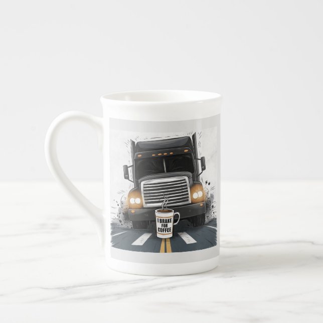 Taza De Porcelana Freno para café Mug (Izquierda)