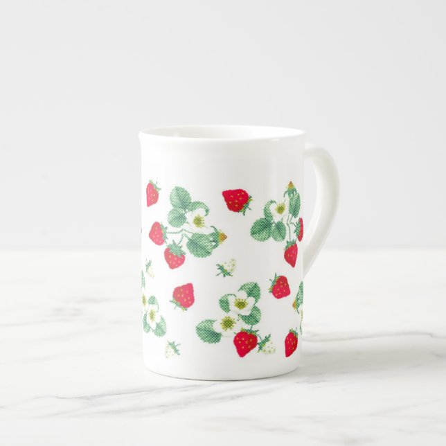 Taza De Porcelana Fresa (Derecha)