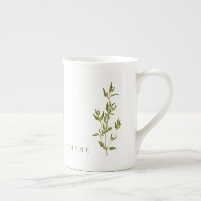 Taza De Porcelana FRESCA THYME Bone China Mug (Derecha)