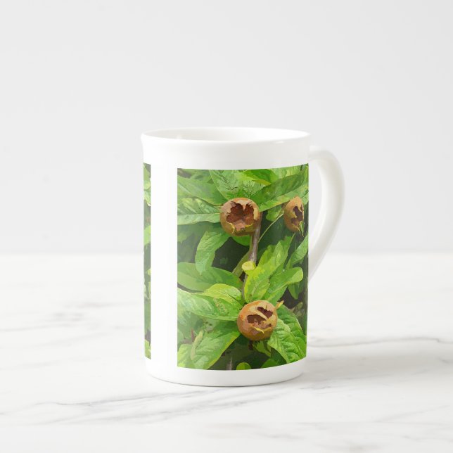 TAZA DE PORCELANA FRUTA MEDLAR (Derecha)