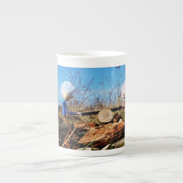 Taza De Porcelana Fubby's die stam van boom doorzagen. (Frente)