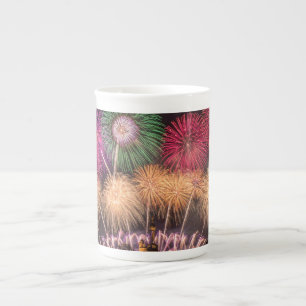 Taza De Porcelana fuegos artificiales