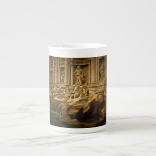 Taza De Porcelana Fuente del Trevi que pinta Roma