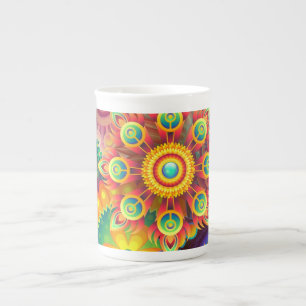 Taza De Porcelana Funky Mandalas China Mug