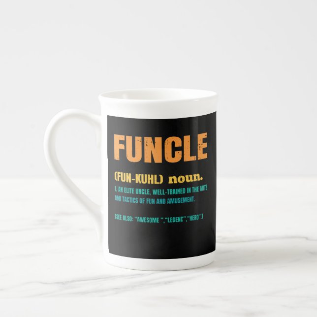 Taza De Porcelana Funny Funny Uncle Definition (Izquierda)
