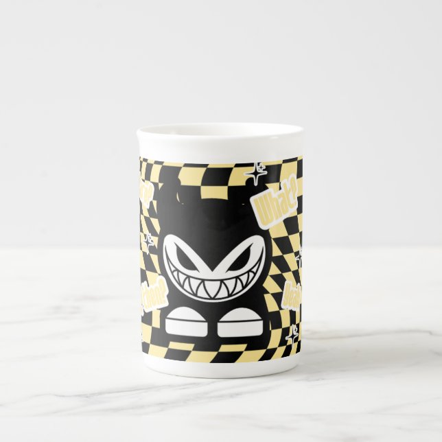 Taza De Porcelana Funny Yellow Labubou-Inspired Mug | Cute Bold  (Frente)