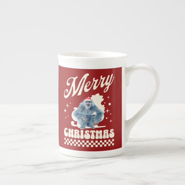 Taza De Porcelana Funny Yeti - Merry Christmas (Derecha)