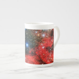 Taza De Porcelana Galaxia Dustada De Oro Caído