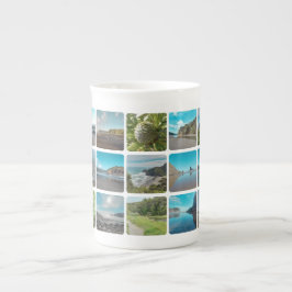 Taza De Porcelana Galería de imágenes cuadradas de Instagram con esq