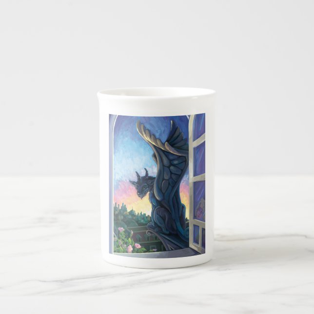 Taza De Porcelana Gargoyle Guardian (Frente)