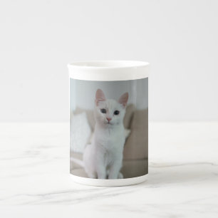 Taza De Porcelana Gato blanco   Zazzle_Growshop.