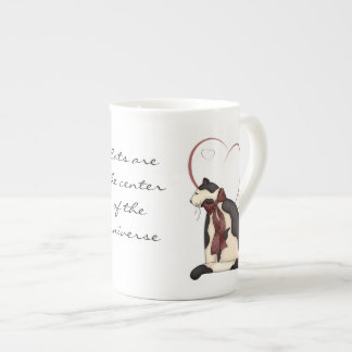 Taza De Porcelana Gato gatito gatito con corazón fotográfico sobre C