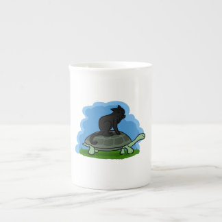 Taza De Porcelana Gato y Tortuga