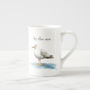 Taza De Porcelana Gaviota a estar por el mar