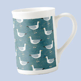 Taza De Porcelana Gaviotas náuticas
