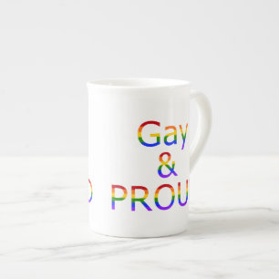 Taza De Porcelana Gay de Fallln y orgulloso