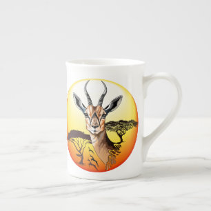 Taza De Porcelana Gazelle Animal salvaje Antelope africano