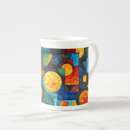 Taza De Porcelana Geometría de sueños vibrantes: arte abstracto mode