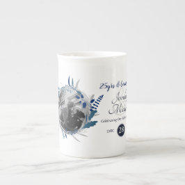 Taza De Porcelana Gift Blue Wreath Modern, Boda de fotografía