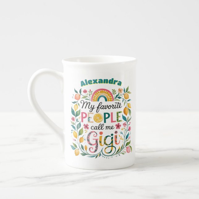 Taza De Porcelana ❤️ GIGI personalizado regalo Día de la Madre cumpl (Izquierda)